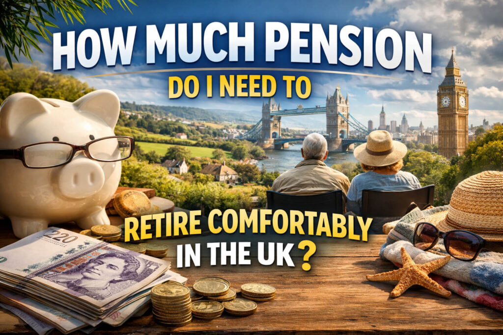 A couple planning how Much Pension they Need to Retire Comfortably in the UK