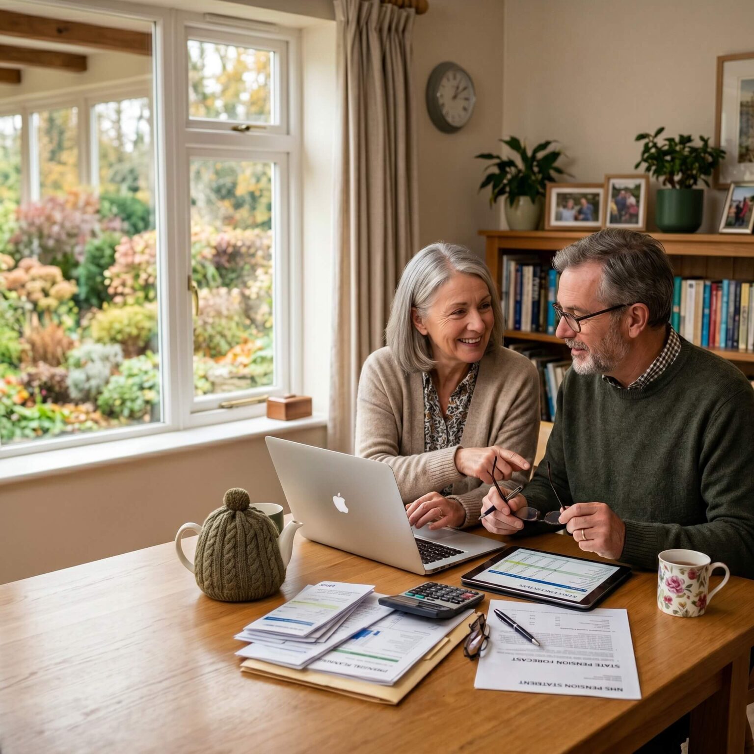 2 elderly couple planning their retirement