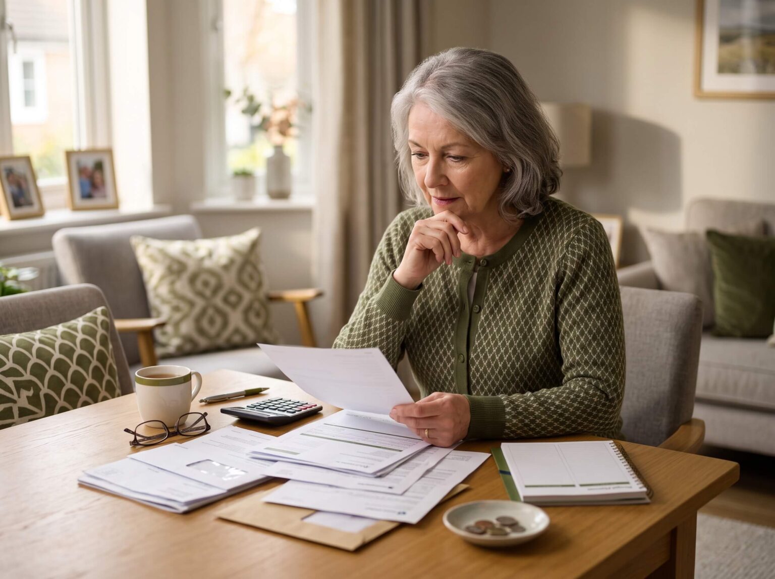 An elderly woman that realised that she is eligible for pension credit